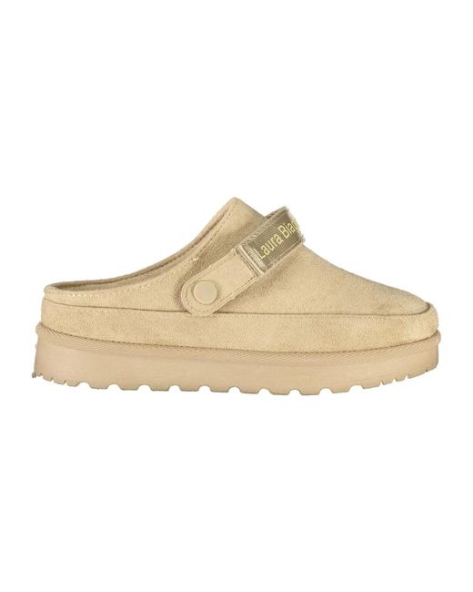 Laura Biagiotti Schoenen ,Polyester Winter Klompen Schoenen in het Natural
