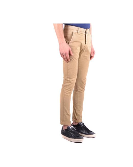 Dondup Slim-Fit Trousers in het Natural voor heren