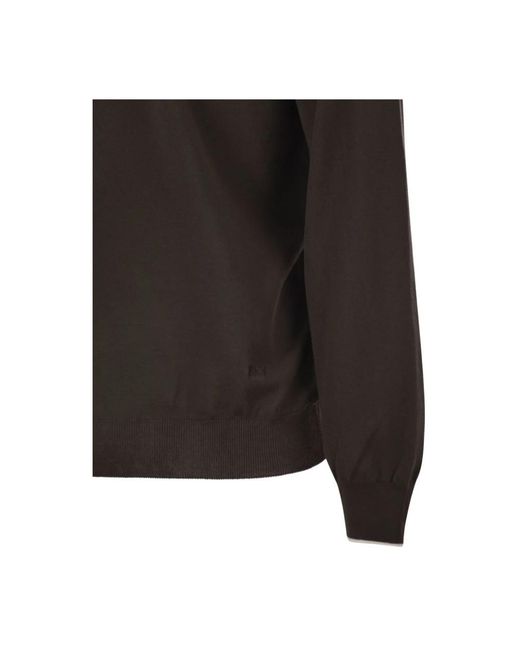 Fay Black Round-Neck Knitwear for men