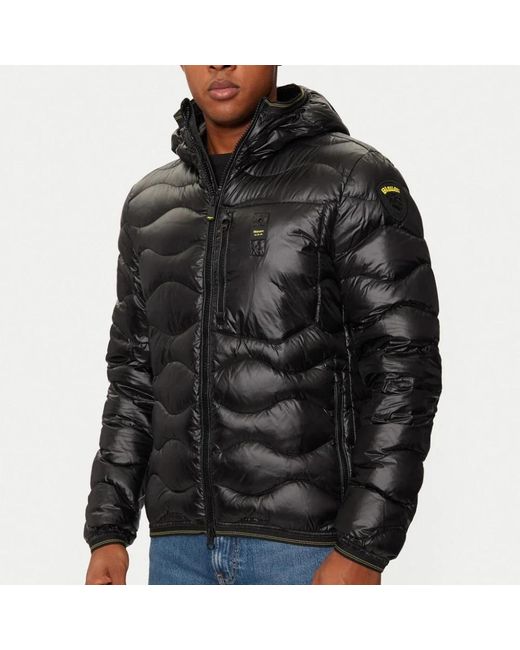 Winter Jackets Blauer de hombre de color Black