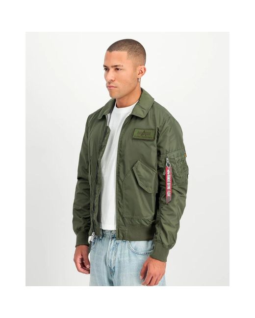 Alpha Industries Green Bomber Jackets for men