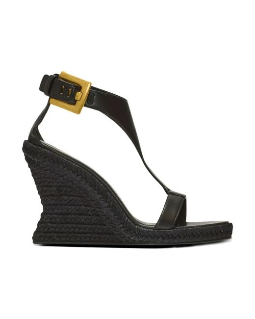 Balmain Black High Heel Sandals