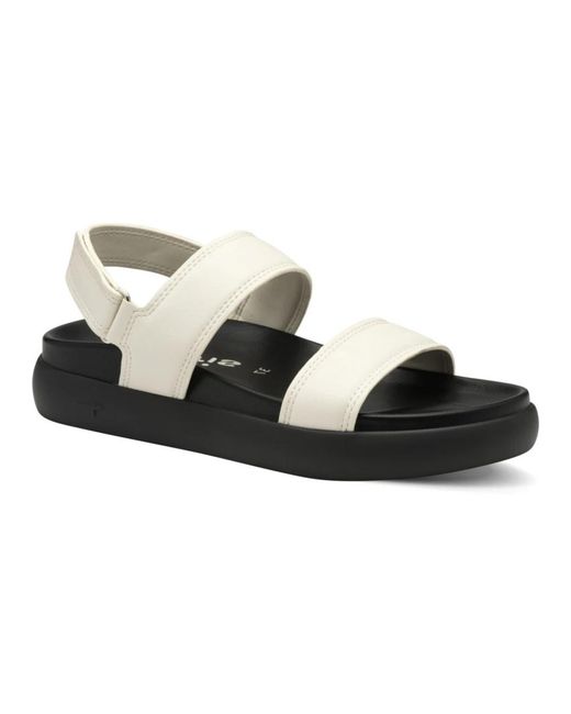 Tamaris Black Flat Sandals