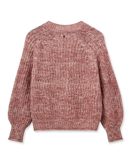 Mos Mosh Pink V-Ausschnitt Strickpullover