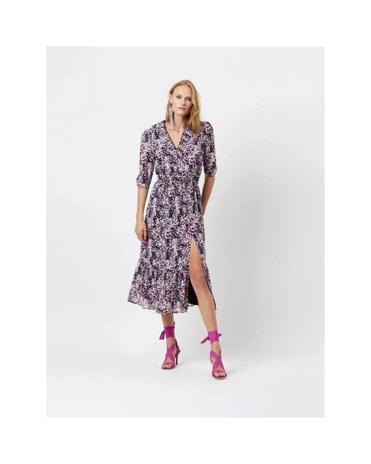 Dante 6 Kleedjes ,Veelkleurig ,Polyester D6Joya Dress in het Purple