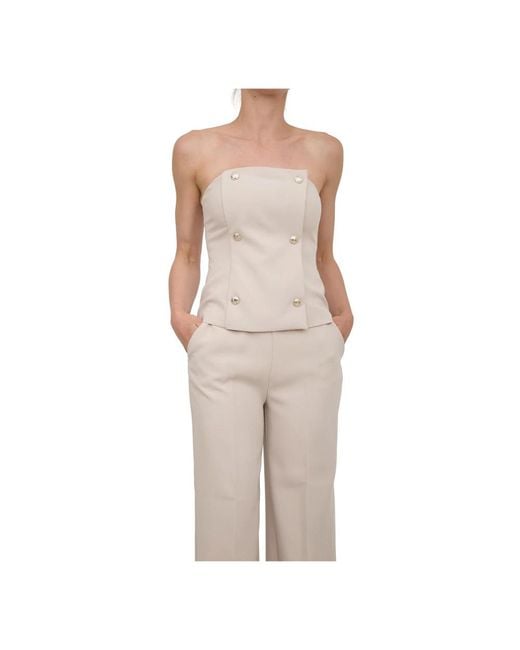 Guess Sleeveless Tops in het Natural