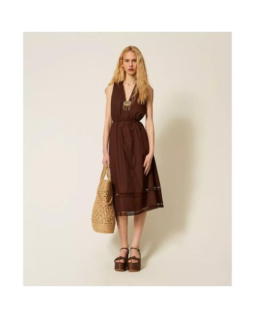 Twinset Brown Midi Dresses