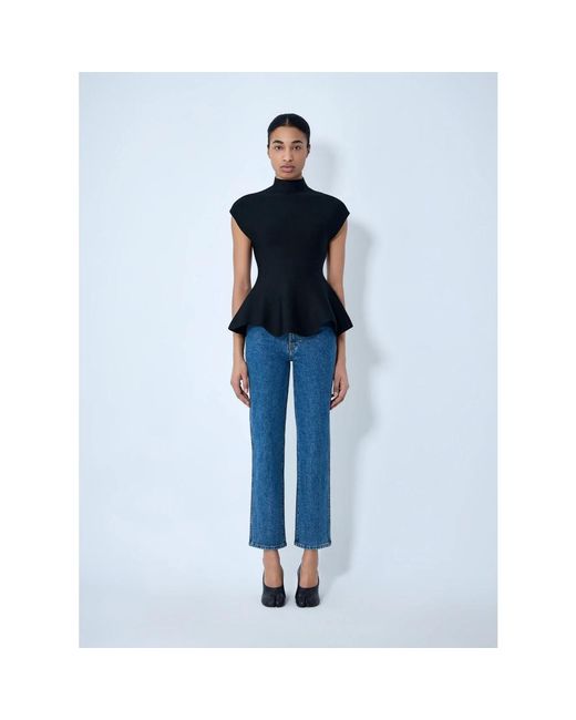 Khaite Blue Cropped Jeans