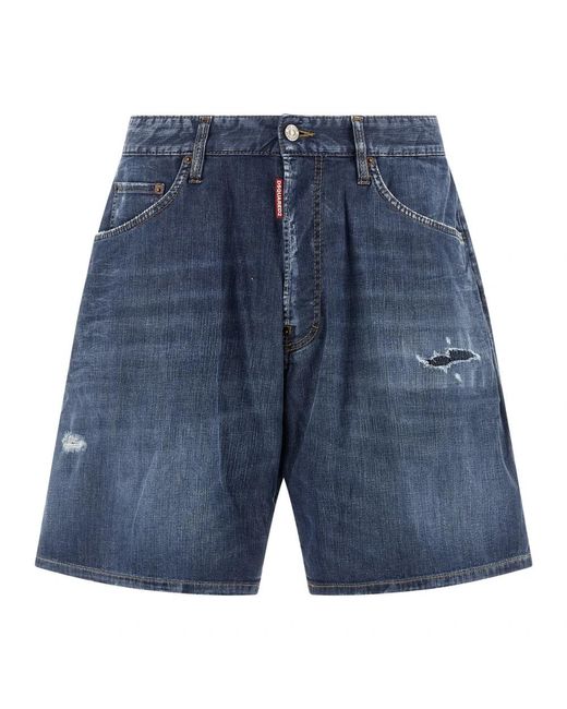 DSquared² Blue Denim Shorts for men