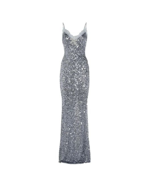 Party Dresses Elisabetta Franchi de color Gray
