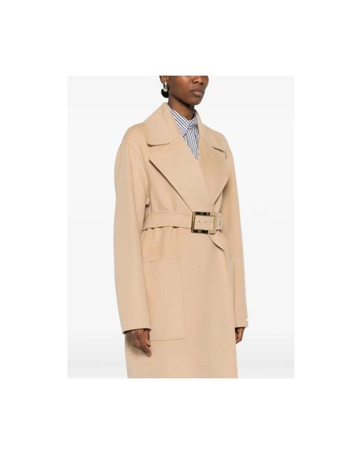 Sportmax Natural Belted Coats