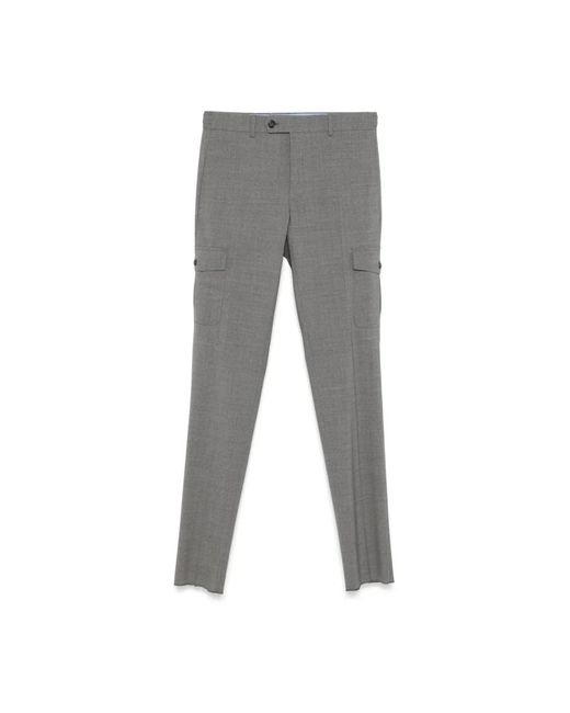 Slim-Fit Trousers di Incotex in Gray da Uomo