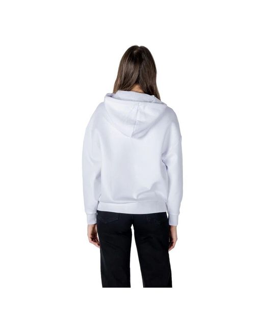 ARMANI EXCHANGE White Lässiger capsulate sweatshirt für frauen
