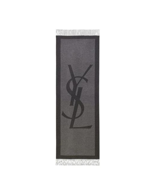 Saint Laurent Cassandre Scarf in het Gray