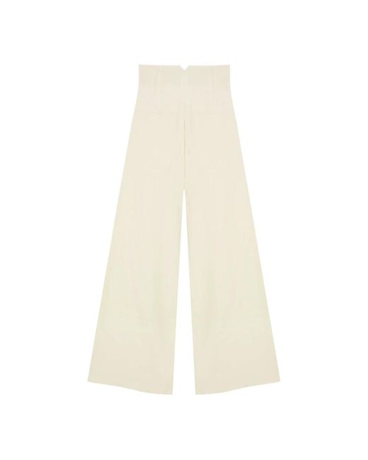 Cortana White Wide Trousers