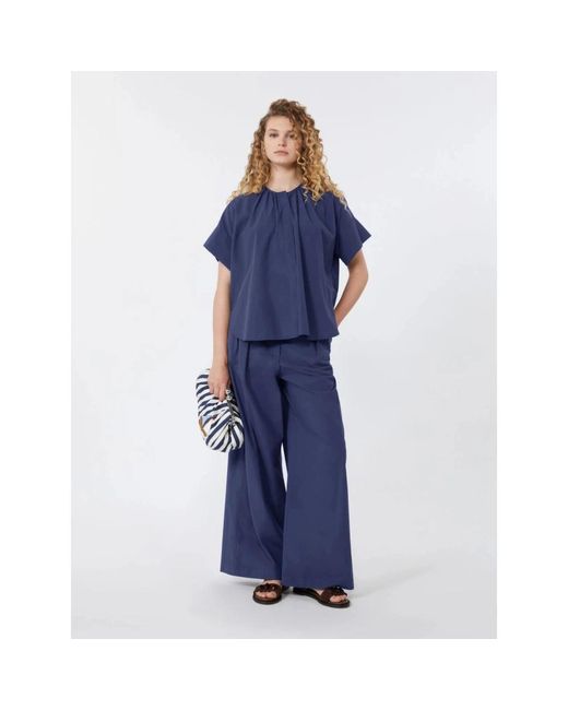 Weekend by Maxmara Blue Blouses