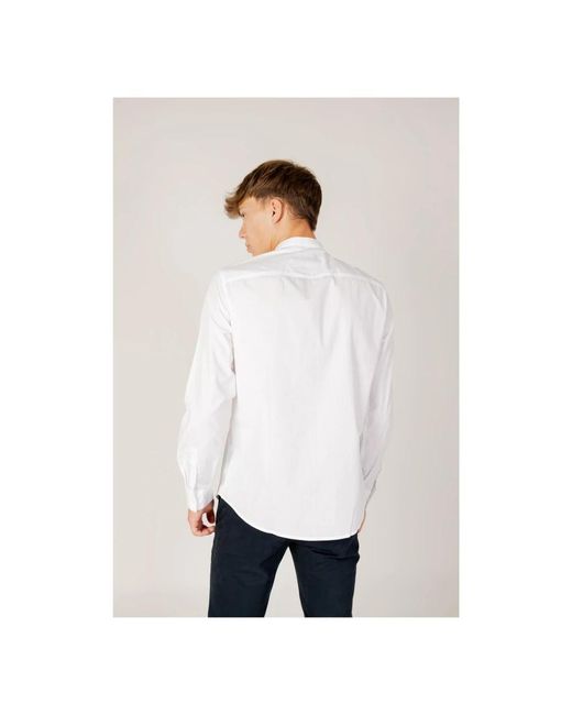 Armani Exchange Weiße hemd mit darin-kragen in White für Herren