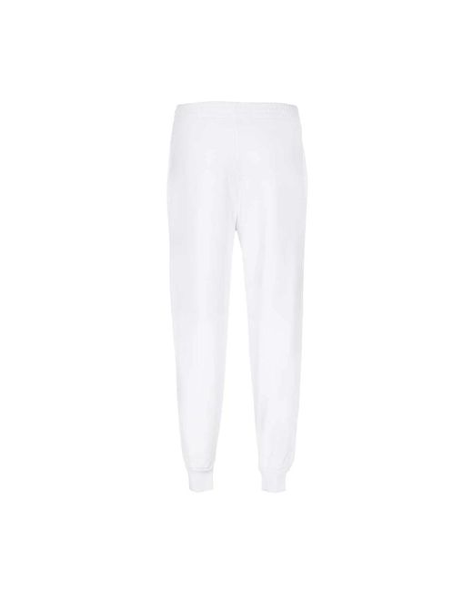 Stella McCartney Broeken ,Wit ,Katoen Katoenen Track-Pants Met Front Logo Print in het White