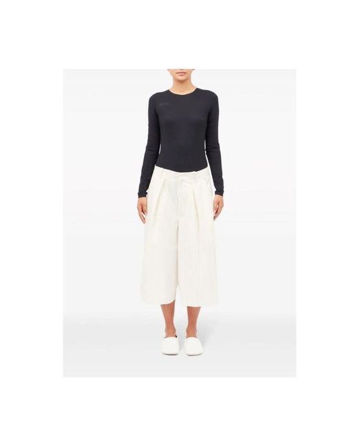 Trousers > cropped trousers MM6 by Maison Martin Margiela en coloris White
