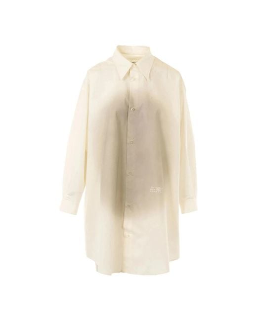 MM6 by Maison Margiela Natural Shirt Dresses