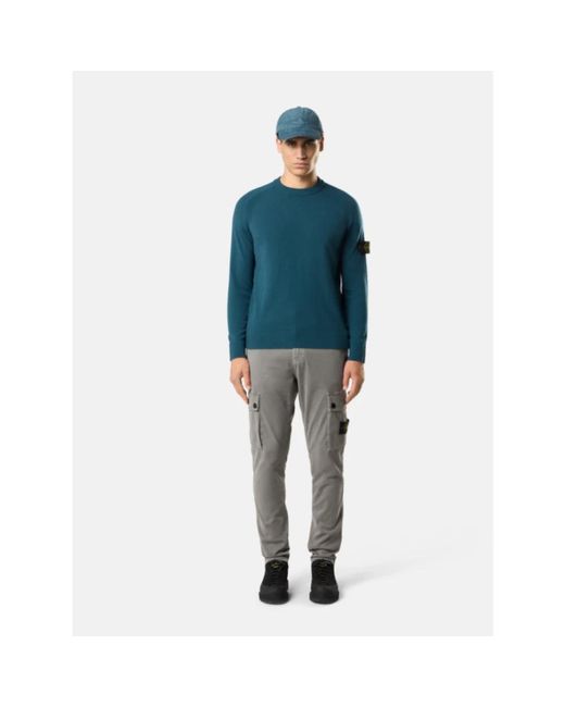 Stone Island Gray Slim-Fit Trousers for men