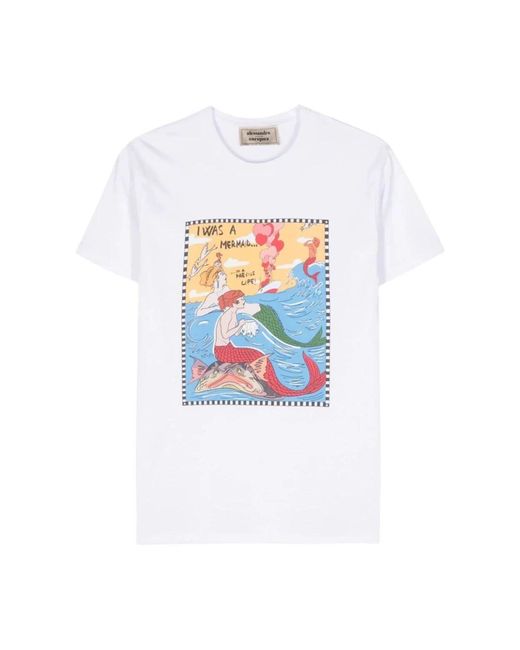 ALESSANDRO ENRIQUEZ White Meerjungfrau baumwoll t-shirt