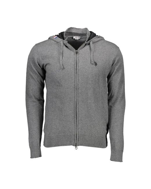 U.S. POLO ASSN. Gray Zip-Throughs for men