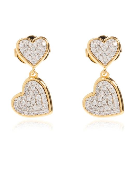 Kate Spade Metallic Herzförmige ohrringe