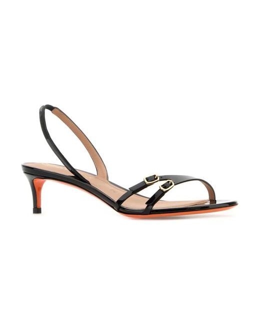 Santoni Metallic High Heel Sandals