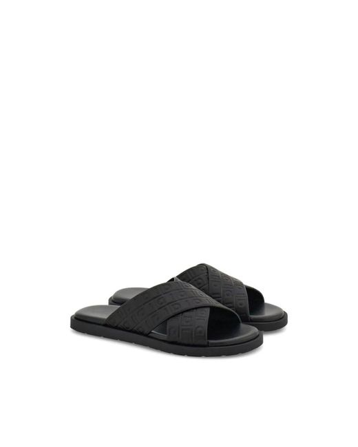 Ferragamo Monogram slides für stilvolle füße in Black für Herren