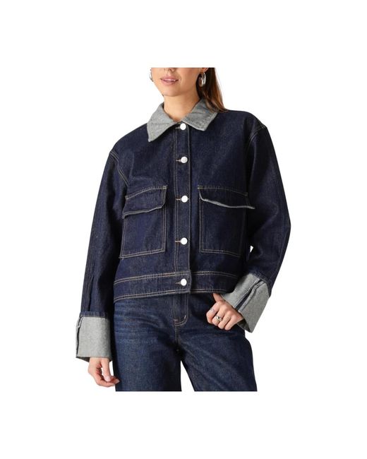 Y.A.S Y.A. ,Jassen ,Blauw ,Denim Denim Jas Voor Stijlvolle Vrouwen in het Blue