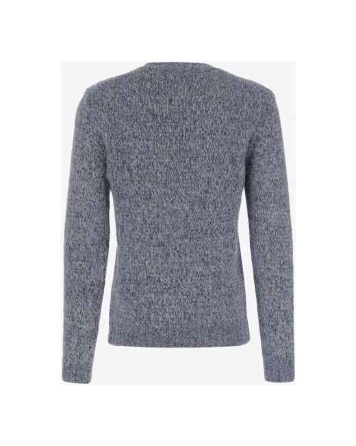 Woolrich Alpaka-Mischung V-Ausschnitt Pullover Grau-Blau in Blue für Herren
