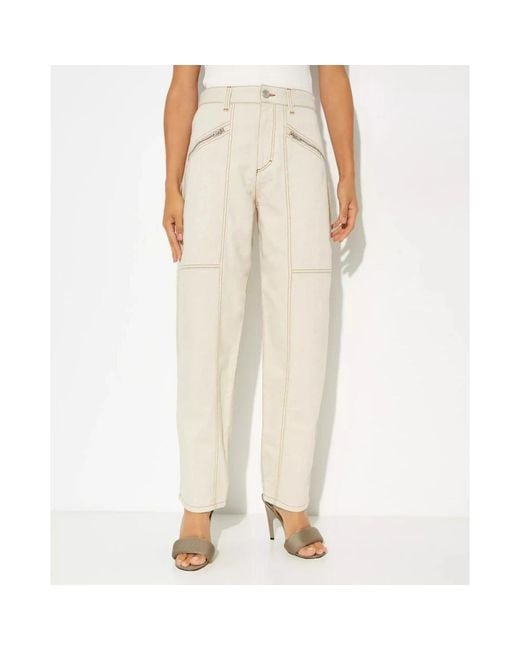 Isabel Marant Natural Straight Trousers