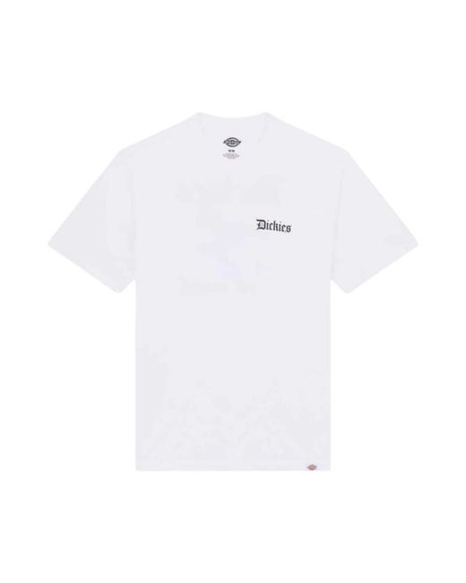 Dickies Tops ,Wit ,Katoen Korte Mouw Diner Tee in het White voor heren