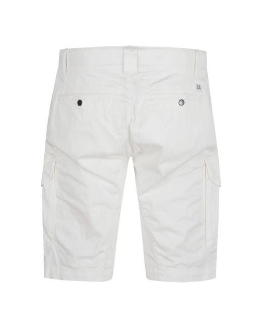 C P Company White Casual Shorts for men