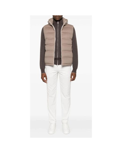 Brunello Cucinelli Brown Cashmere Knitwear for men