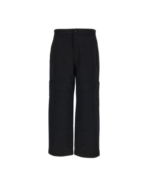 Thom Browne Wide Leg Chap Painter Pants in het Black voor heren