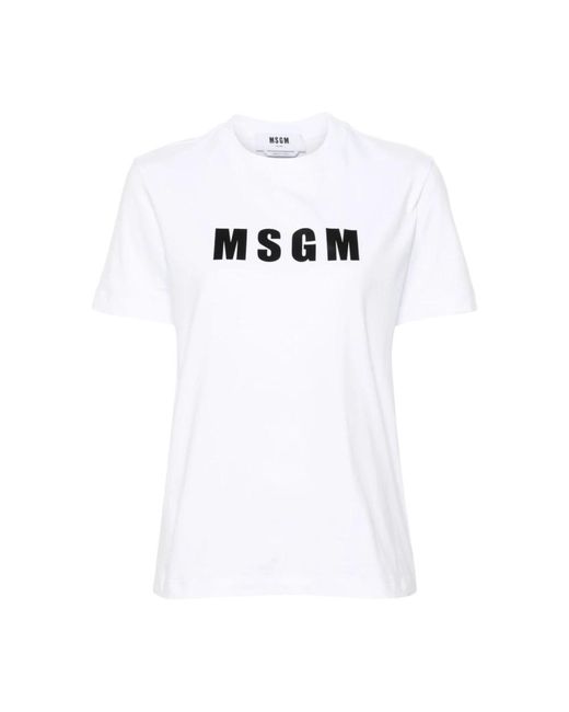 MSGM White Stilvolle t-shirts und polos