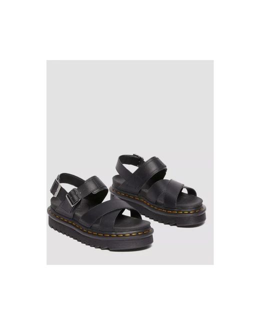 Dr. Martens Black Flat Sandals