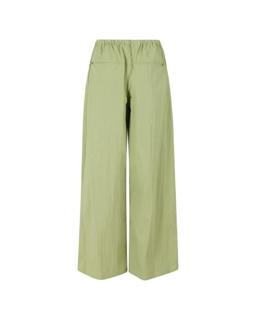 Isabelle Blanche Green Wide Trousers
