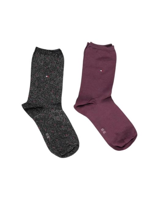 Tommy Hilfiger Brown Glitter Dot Crew Socks
