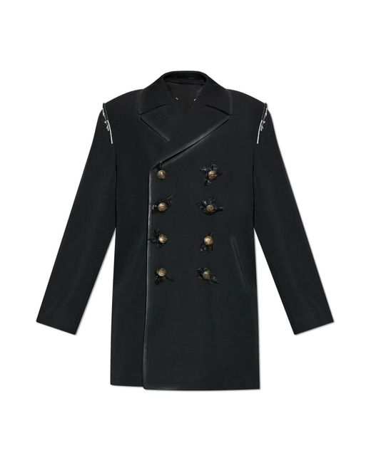 Double-Breasted Coats Maison Margiela de hombre de color Black