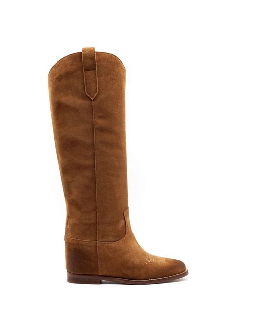 Via Roma 15 Brown Cowboy Boots