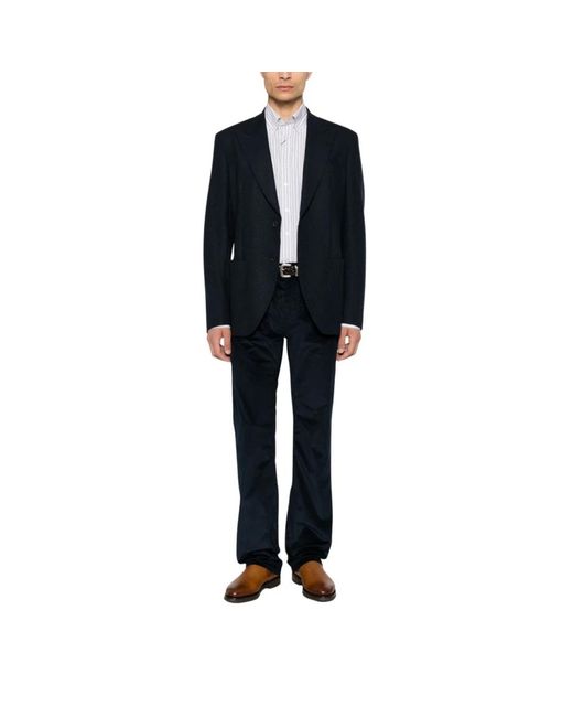 Etro Black Straight Trousers for men