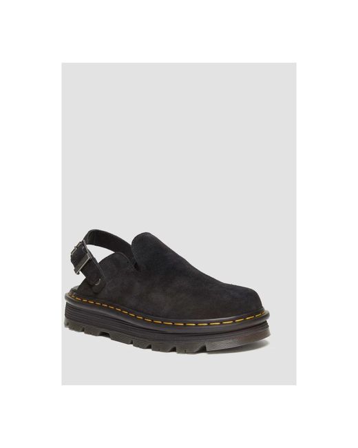 Dr. Martens Schoenen ,Zwart ,Suède Zeb Zag in het Black