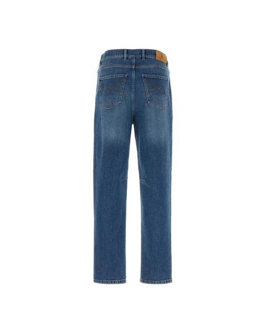 Brunello Cucinelli Blue Straight Fit Jeans for men