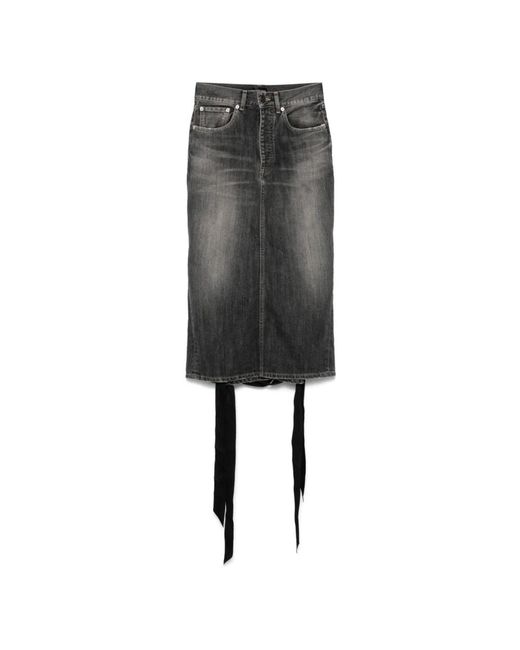 Balenciaga Black Denim Skirts