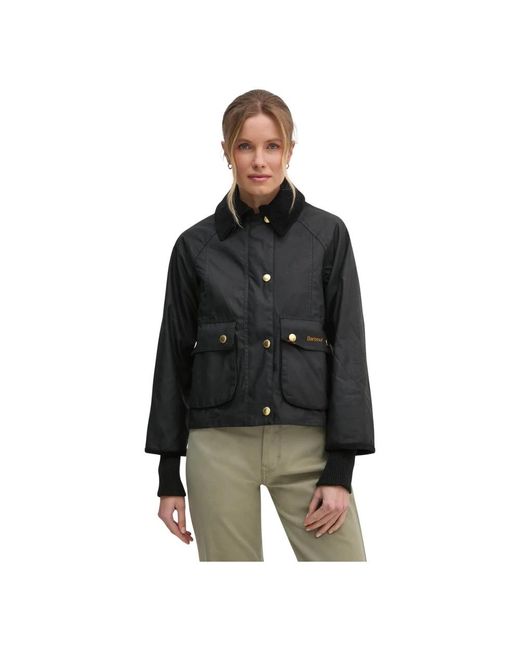 Barbour Cropped Beadnell Jacket in het Black