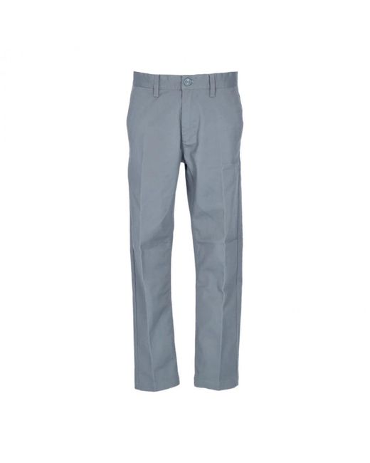 Obey Broeken ,Grijs ,Lange Achterblijvende Overstromde Broek in het Blue voor heren