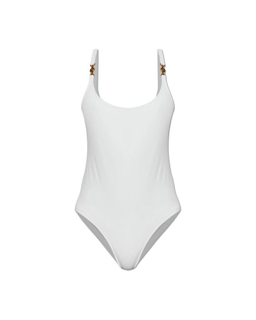 Versace White Einteiliger Badeanzug